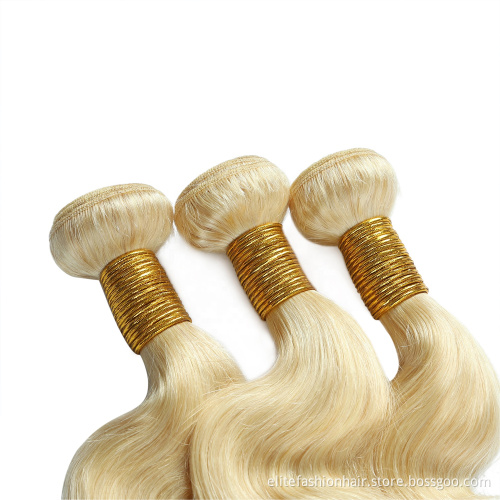 613 Blonde Hair Bundles High Quality Body Wave Cuticle Aligned Hair Bundle Shiny Remy Hair Extensions